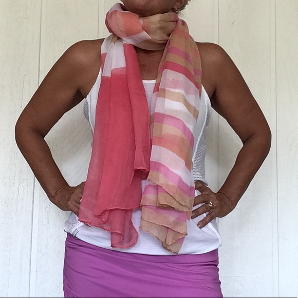 PASTEL STRIPE OVERSIZED BLANKET WRAP SCARF - Picture 3 of 7